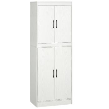 Alacena De Cocina Con 4 Puertas De Melamina Homcom 70x40x180cm Blanco con  Ofertas en Carrefour