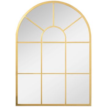 Espejo Decorativo De Pared De Metal Vidrio Homcom 50x2x70 Cm-dorado