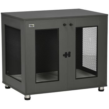 PawHut Parque para Perros con Toldo Perrera Metálica de Exterior con  Soporte Giratorio para Comida 2 Cuencos Incluidos y Cerradura para Mascotas  Jardín 141x141x151 cm Negro