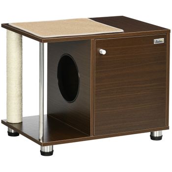 Mueble Arenero Gato De Melamina De Madera 48,5x53x67cm- Pawhut.blanco con  Ofertas en Carrefour