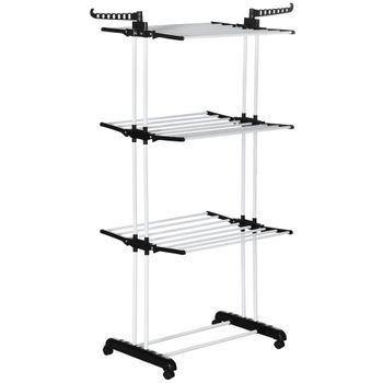 Tendedero De Pared Extensible De Metal Homcom 63,5x60x20 Cm- Blanco con  Ofertas en Carrefour