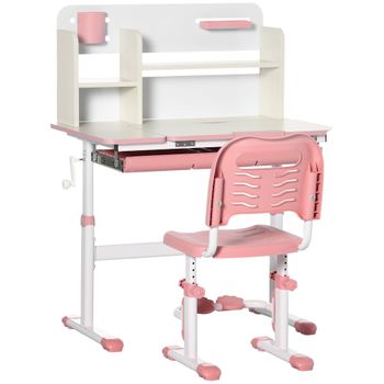 Clp Tocador Infantil Emilia Con Silla Madera Rosado 31x60x101 Cm con  Ofertas en Carrefour