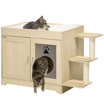 Arenero Para Gatos Cubierta Desmontable Pawhut Pp Pc 53x51x48cm Verde con  Ofertas en Carrefour