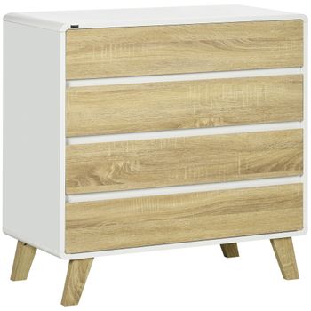 Zapatero Madera de Pino, MDF Blanco 70x26x57.5cm