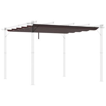 Cubierta Para Pérgola De Poliéster 250x255 Cm-outsunny. Café