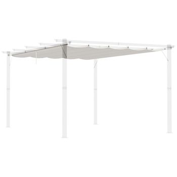 Cubierta Para Pérgola De Poliéster 350x250 Cm-outsunny. Crema