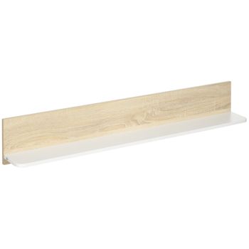 Estante Flotante De Melamina De Madera Homcom 120x15x20 Cm-roble