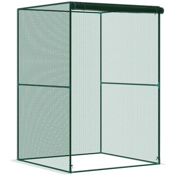 Jaula De Cultivo Outsunny De Poliéster Y Acero 120x120x180 Cm Verde