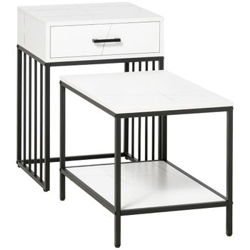 Mesa De Ordenador Pc De Melamina De Madera Homcom 120x55x85 Cm-marrón con  Ofertas en Carrefour