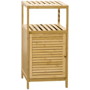 Homcom Estantería Bambú Para Baño 36x33x140cm Marrón