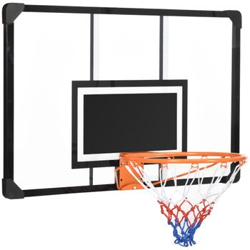 Tablero De Baloncesto Sportnow Acero Pc Poliéster 113x61x73 Cm Negro