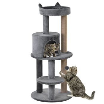 91cm Rascador Para Gatos Árbol De Mascota Centro De Juego De Sisal con  Ofertas en Carrefour