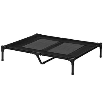 Cama Para Perros De Tela Oxford Metal 92x76x18 Cm-pawhut. Negro