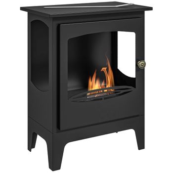 Chimenea De Etanol 7000btu De Acero Homcom 39x26x54 Cm Negro