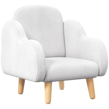 Sillón Para Niños Diseño De Nube Con Tacto Súper Suave Blanco Zonekiz