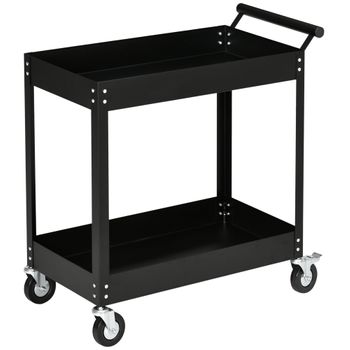 Caja De Herramientas De Acero Durhand 51x22x39,5 Cm-negro Y Rojo