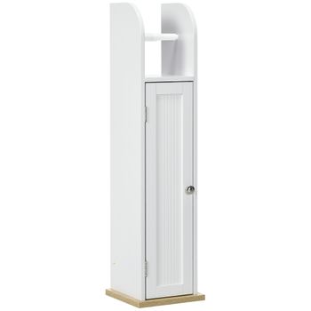 Armario alto de baño Homcom blanco 15x33x136 cm MDF