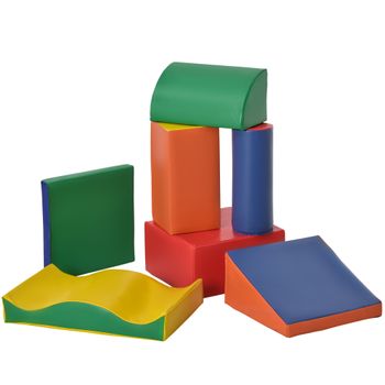 Juego De 7 Bloques De Espuma Para Niños De 1-3 Años Multicolor Homcom