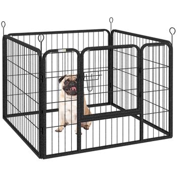 Jaula Para Perros De Mdf Acero 76x54,5x56 Cm-pawhut. Blanco con