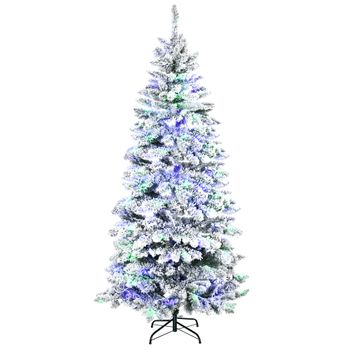 Árbol De Navidad Artificial De Plástico Metal Homcom Ø112x210cm Verde