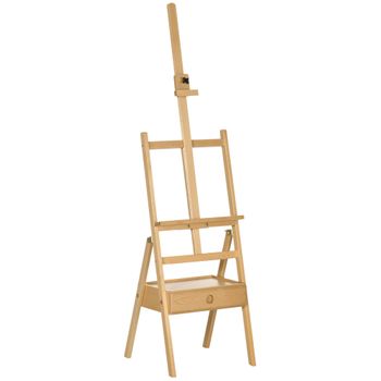 Caballete de estudio para pintura de madera para lienzos de hasta 56cm  regulable