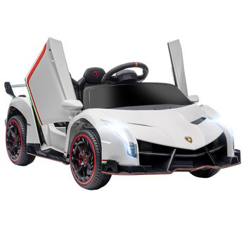 Coche Eléctrico Lamborghini Infantil Con Control Remoto Negro Homcom