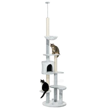 Árbol rascador para gatos de madera PawHut 48x48x65 cm natural