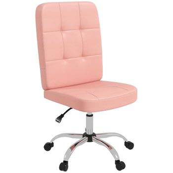 Silla De Escritorio Ergonomica Con Ruedas Y Reposabrazos 60x58x100cm - Rosa  con Ofertas en Carrefour