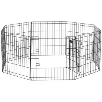 Jaula Perros Con 2 Puertas De Mdf Metal 81x58,5x66 Cm-pawhut.negro con  Ofertas en Carrefour