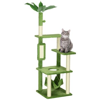 Árbol Rascador Para Gatos De Aglomerado Felpa Yute 61x41x96 Cm-pawhut con  Ofertas en Carrefour