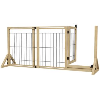 Barrera de Seguridad Plegable para Perros 181x35x76 cm Natural en Planeta  Huerto