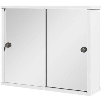 Armario Alto Baño Con Espejo De Melamina Kleankin 30x28x180 Cm-blanco con  Ofertas en Carrefour