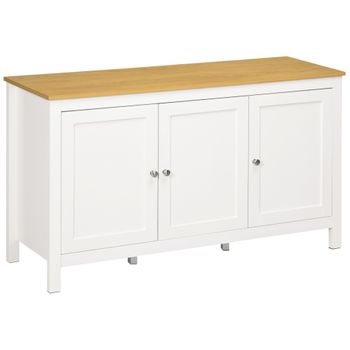 Aparador Para Salón Homcom De Melamina De Madera 60x30x87,4 Cm Blanco con  Ofertas en Carrefour