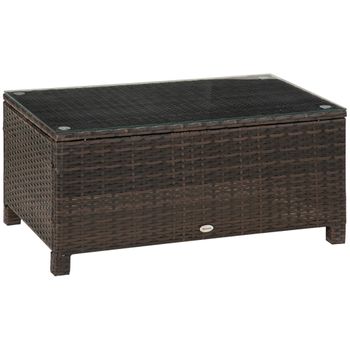 Mesa De Jardín Plegable De Madera De Álamo 70x70x70cm-outsunny.blanco con  Ofertas en Carrefour