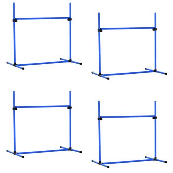 Set Agilidad Perros De Pe Plástico Abs 99x65x94 Cm-pawhut.azul