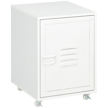 Cajonera De Oficina De Melamina Metal Vinsetto 38x38,5x55,5 Cm Blanco