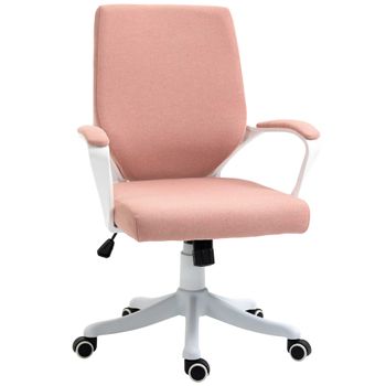 Silla De Oficina De Poliéster Espuma Vinsetto 62x69x92-100 Cm Rosa