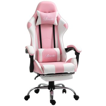 Silla Gaming INFINITON GSEAT-01 Azul, Piel Sintética, Regulable,  Reposababezas y Cojín Lumbar incluidos