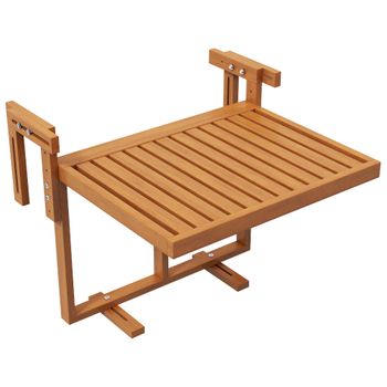 Mesa Colgante De Madera De Pino 68x65x40,5-55 Cm-outsunny. Natural