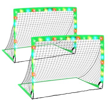 Juego De 2 Porterías De Fútbol Para Niños Plegables Verde Sportnow