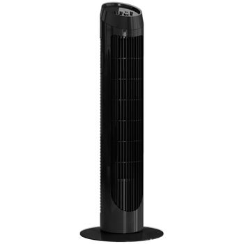 Ventilador De Torre 45w Silencioso De Abs Homcom Ø27x75 Cm Negro