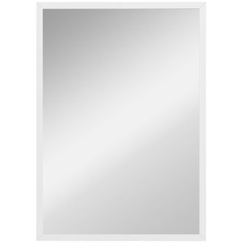 Espejo De Pared Decorativo De Mdf Vidrio Homcom 50x2x70 Cm Blanco