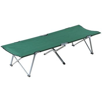 Cama De Camping Outsunny Metal Tela Oxford, 193x64x40 Cm, Verde