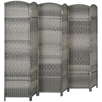 Separador De Ambientes De Polipropileno Homcom 270x1,7x180 Cm Gris