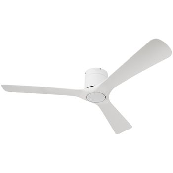 Ventilador De Techo 29w Con Mando De Abs Homcom Ø132x21 Cm Blanco