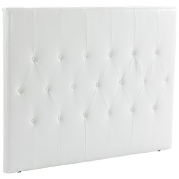 Cabecero De Cama De Pu Espuma Homcom 160x7x120 Cm Blanco