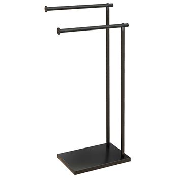 Toallero De Pie De Metal Homcom 35,5x20x78 Cm Negro