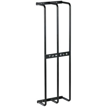 Toallero De Baño De Metal Homcom 21x12x74 Cm Negro