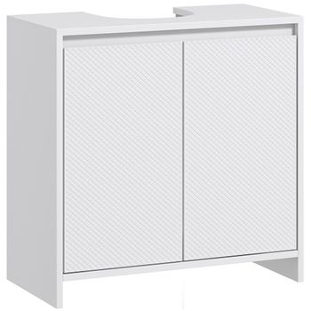 Mueble Bajo Lavabo De Mdf Homcom 60x30x60 Cm Blanco