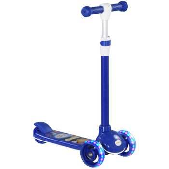 Patinete Para Niños De 2-6 Años Con 3 Ruedas Luces Led Azul Aiyaplay